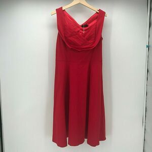Vianla Dress Womens XXL Red Fit & Flare NEW Retro 40s-50s Rockabilly Sleeveless
